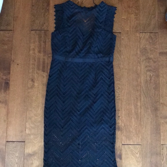 Bardot Lace Dress - Navy - Picture 6 of 7